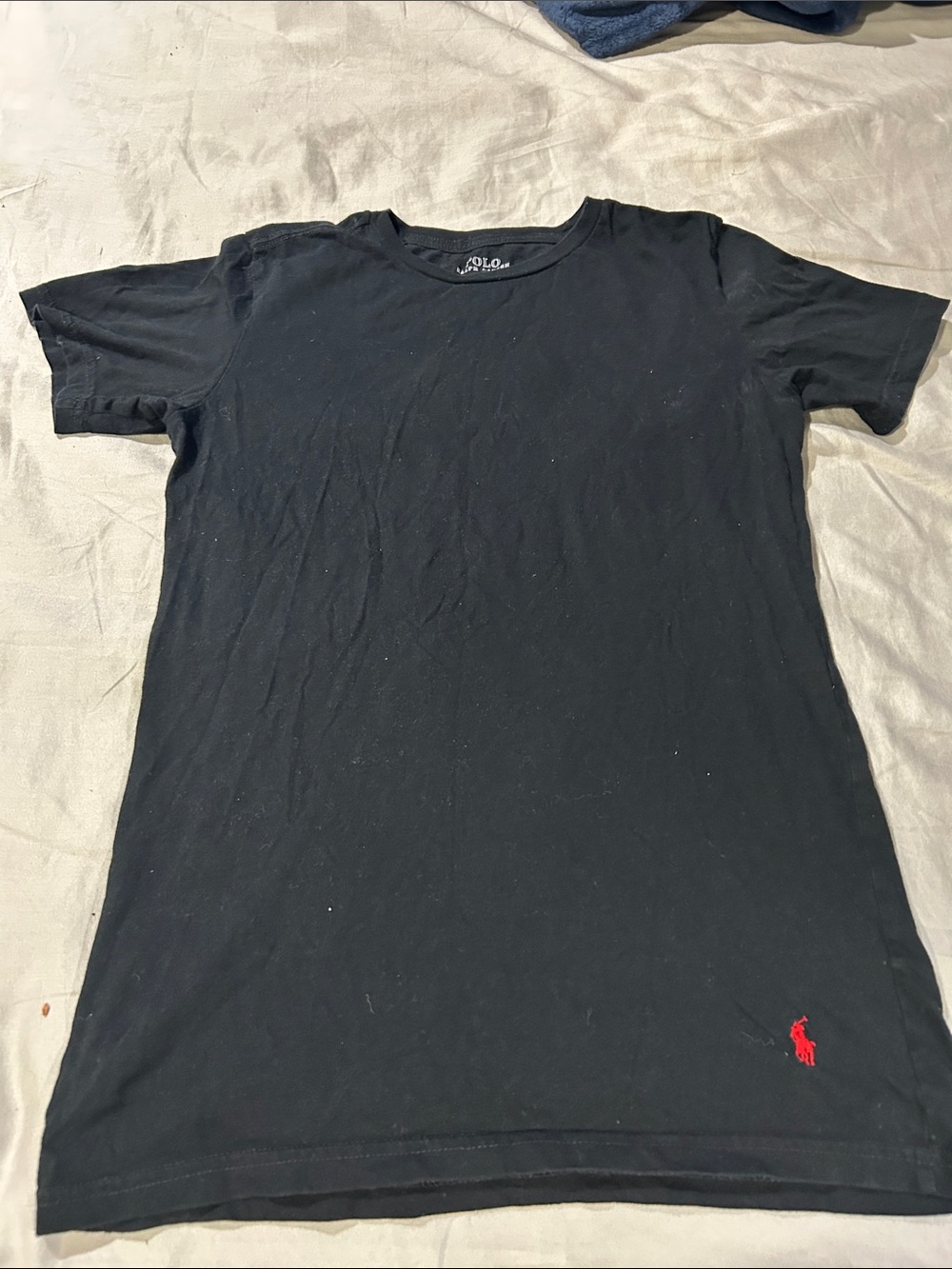 Polo by Ralph Lauren Black Short Sleeve Crew Tee with Red Pony